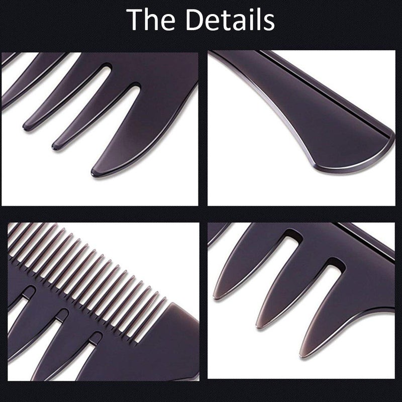 EastyGold Styling Hair Comb Set Salon Barber Hairstylist Comb 5 Pack Professional Hair Brush Retro Hairdressing Hair Care Style Accessory Double-sided for Men Boy Gentleman - Image 4